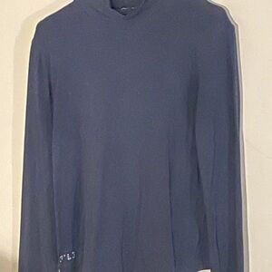 Elegant Navy Long Sleeve Turtleneck Top